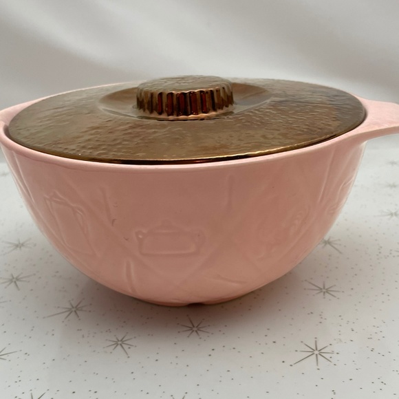 vintage Batter bowl with lid, Shawnee pottery bowl, Kenwood line - Picture 3 of 13